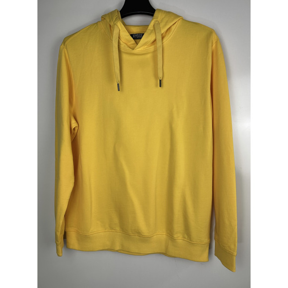 HYGGE Copenhagen Organic Cotton Men's Hoodie Yellow Scandinavian Pullover XL - Picture 3 of 9